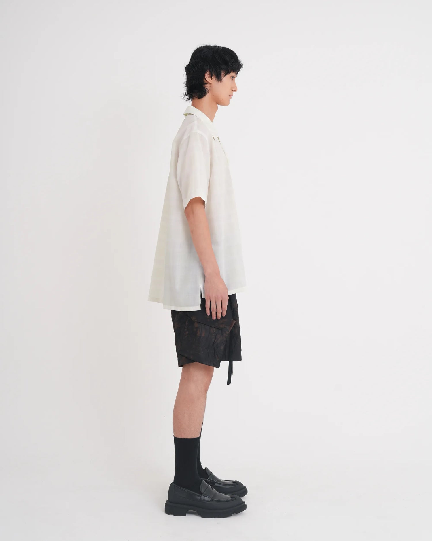 OMBRE CHECK LAYERED SHIRT LIME GREEN