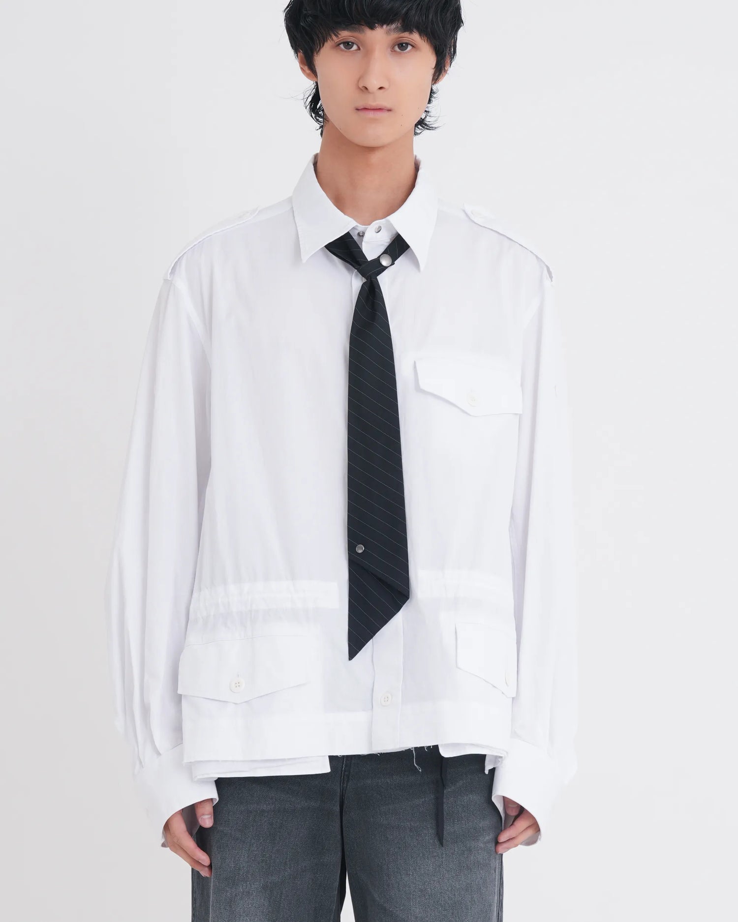 NOT-TIE "STRIPE" BLACK x WHITE