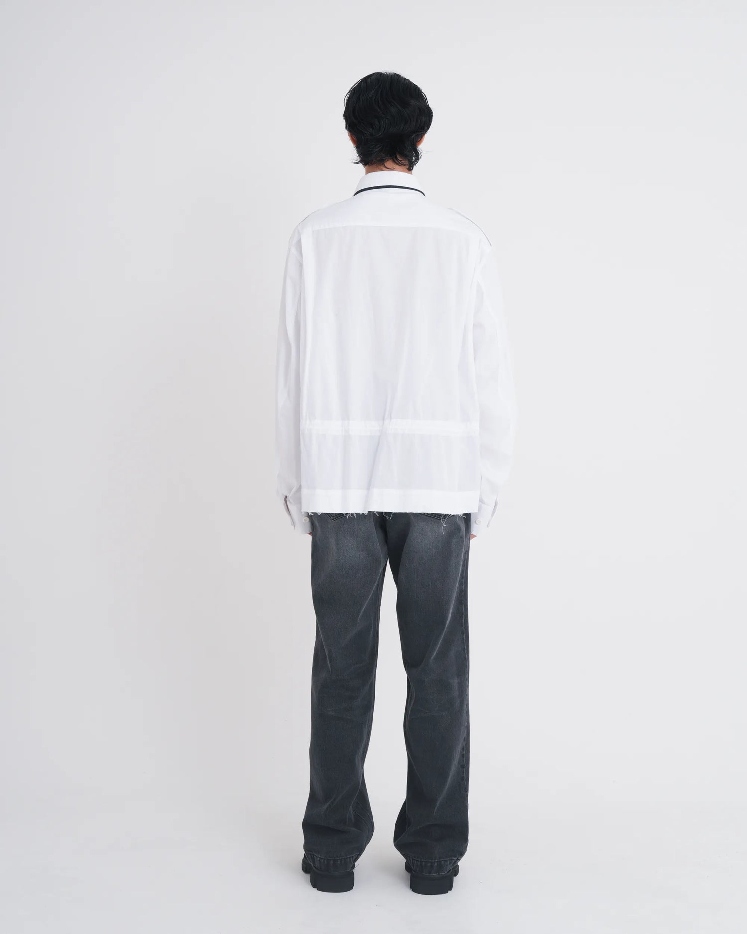 DOUBLE KNEE DENIM PANTS BLACK