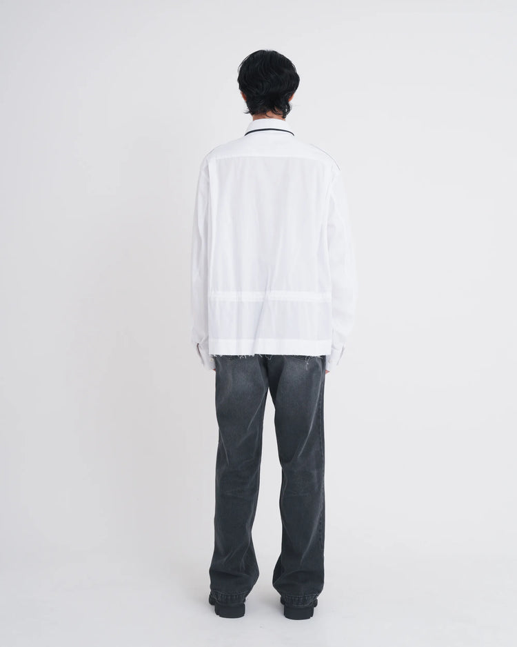 DOUBLE KNEE DENIM PANTS BLACK