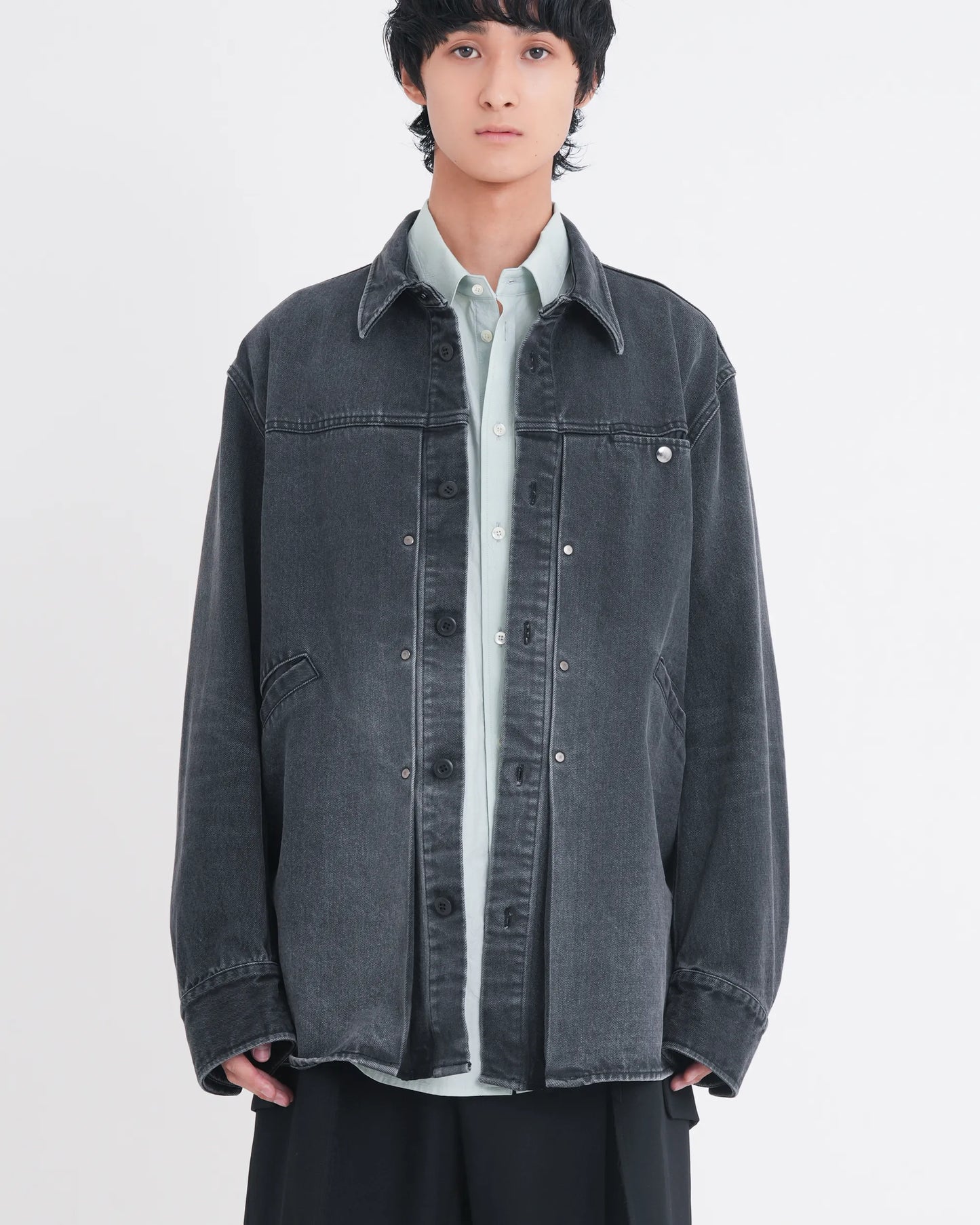 DENIM TRUCKER SHIRT BLACK