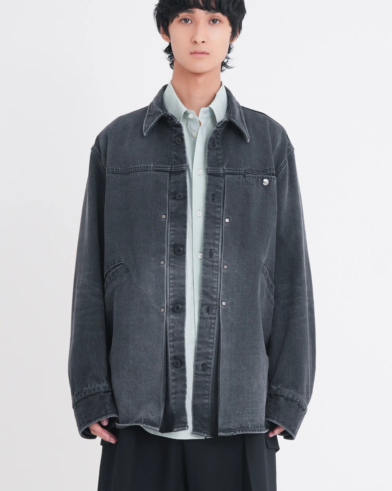 DENIM TRUCKER SHIRT BLACK