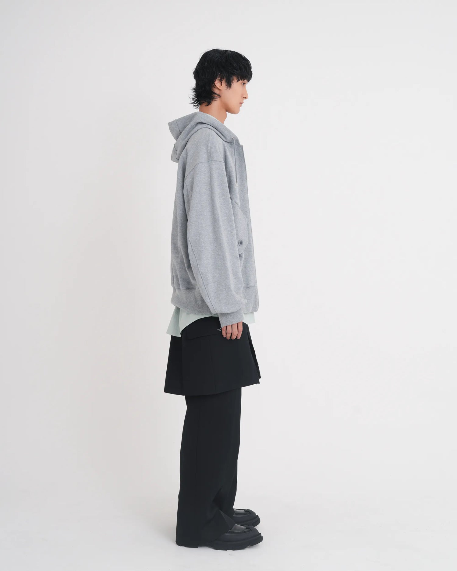 BUM FLAP JACKET SLACKS BLACK