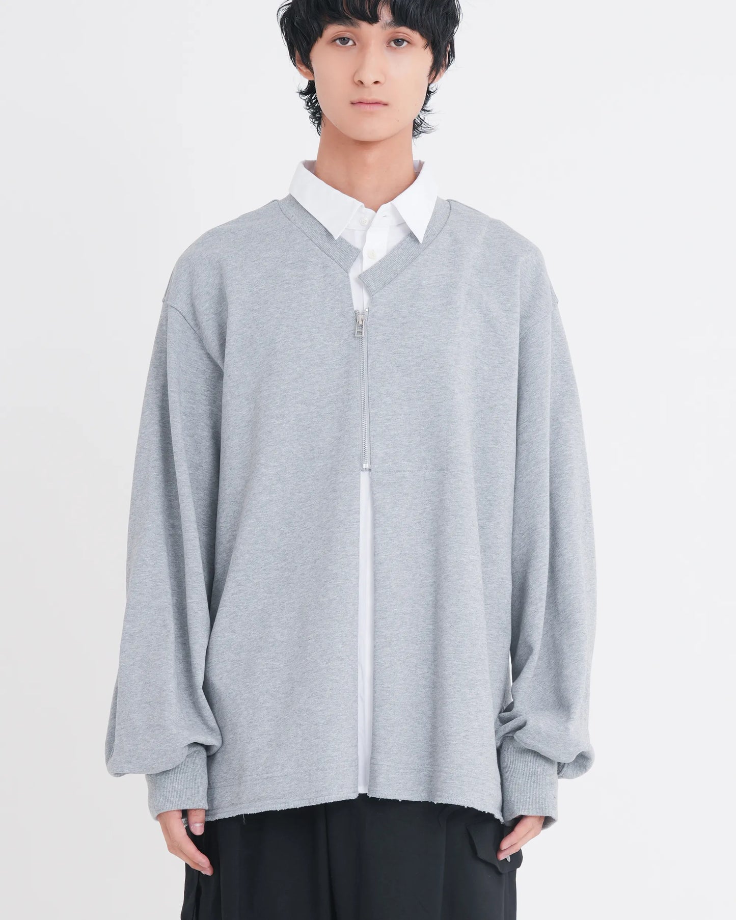LAYERED SWEATSHIRT GREY