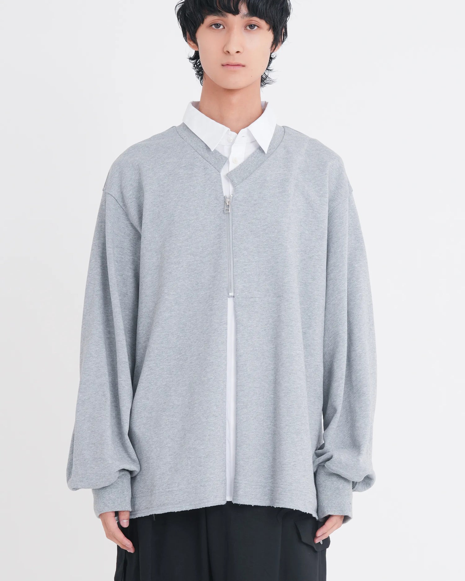 LAYERED SWEATSHIRT GREY