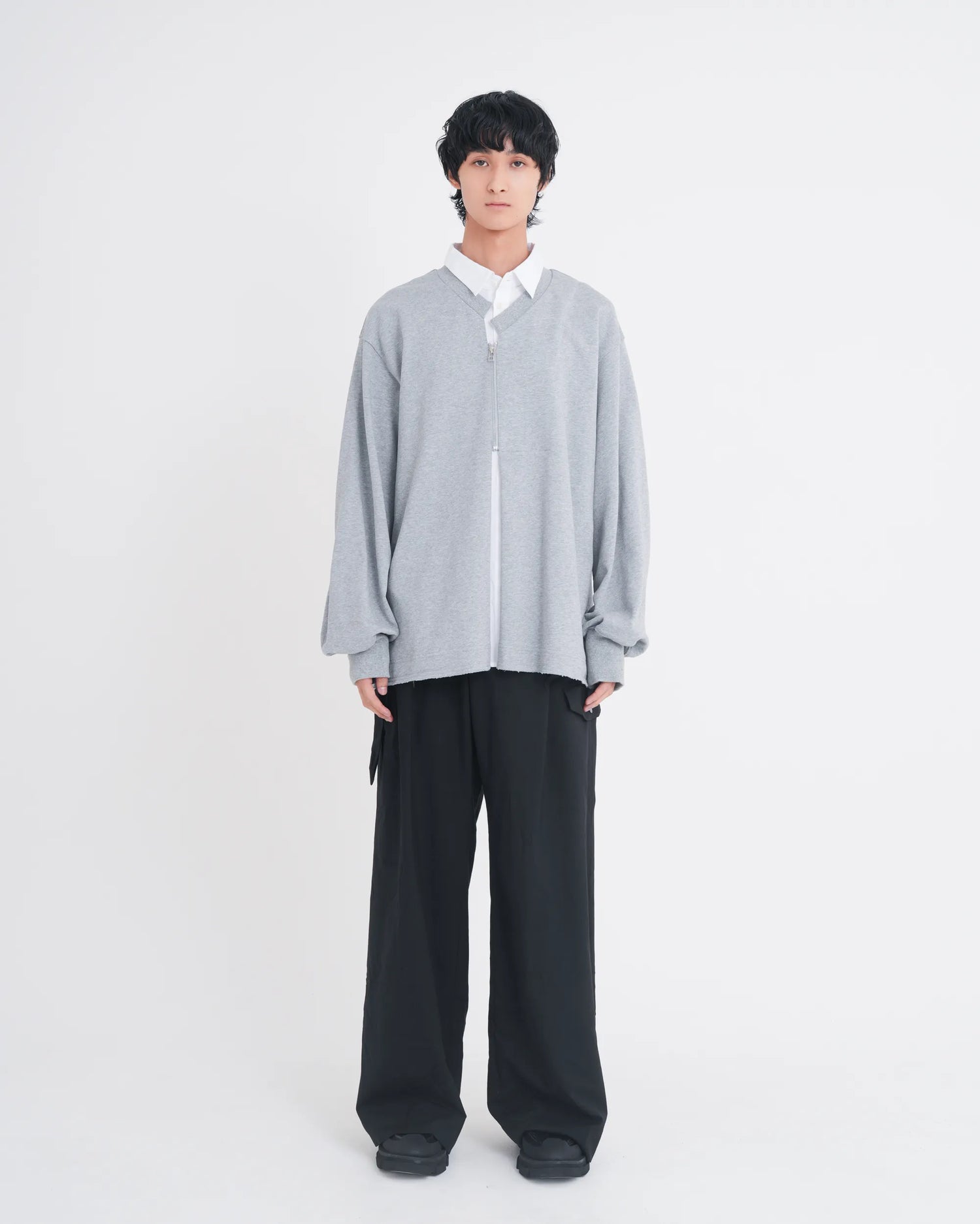 LAYERED SWEATSHIRT GREY