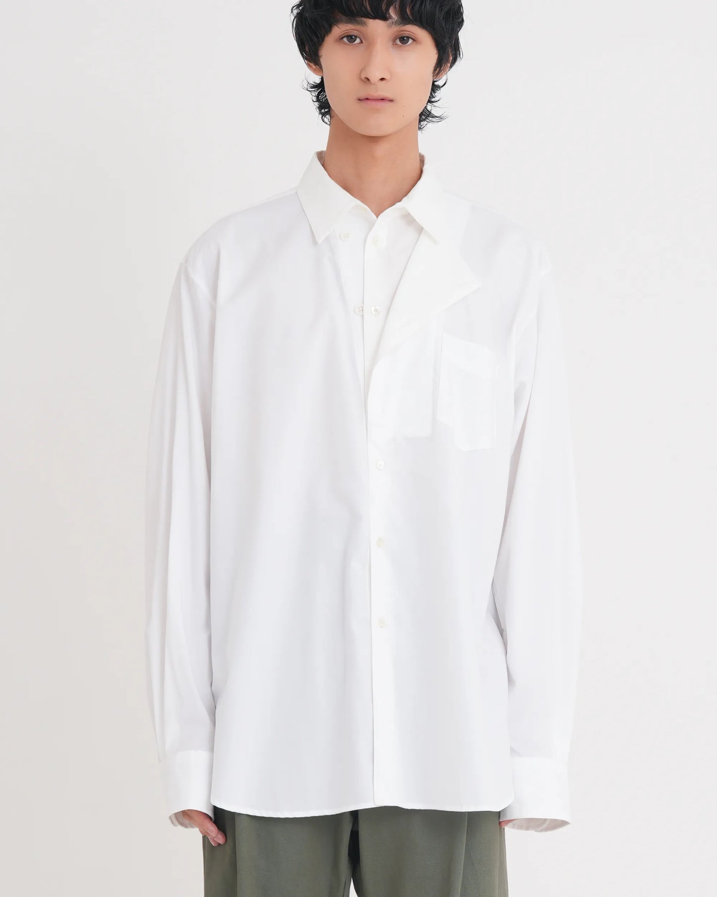 OXFORD LAYERED SHIRT WHITE