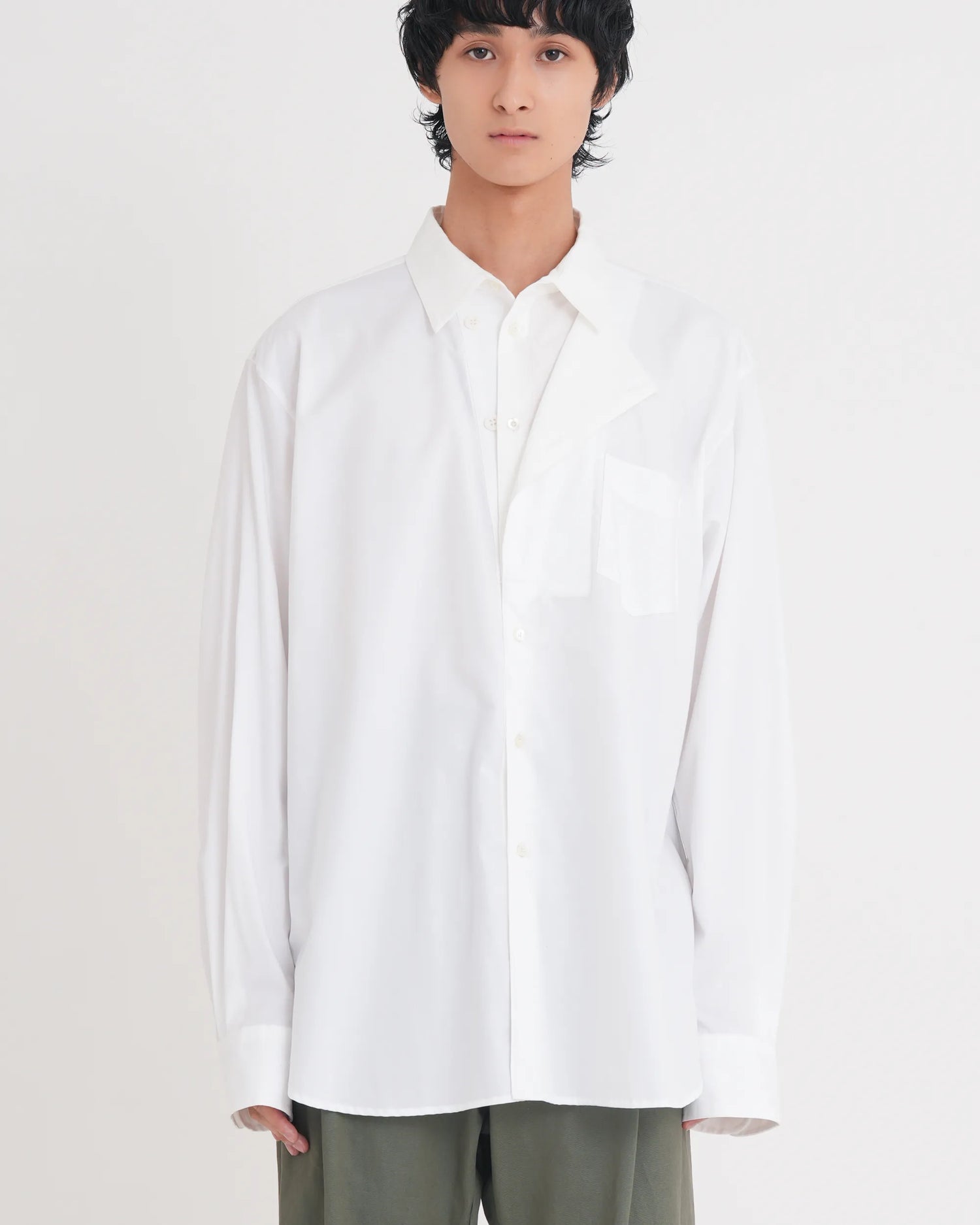 OXFORD LAYERED SHIRT WHITE