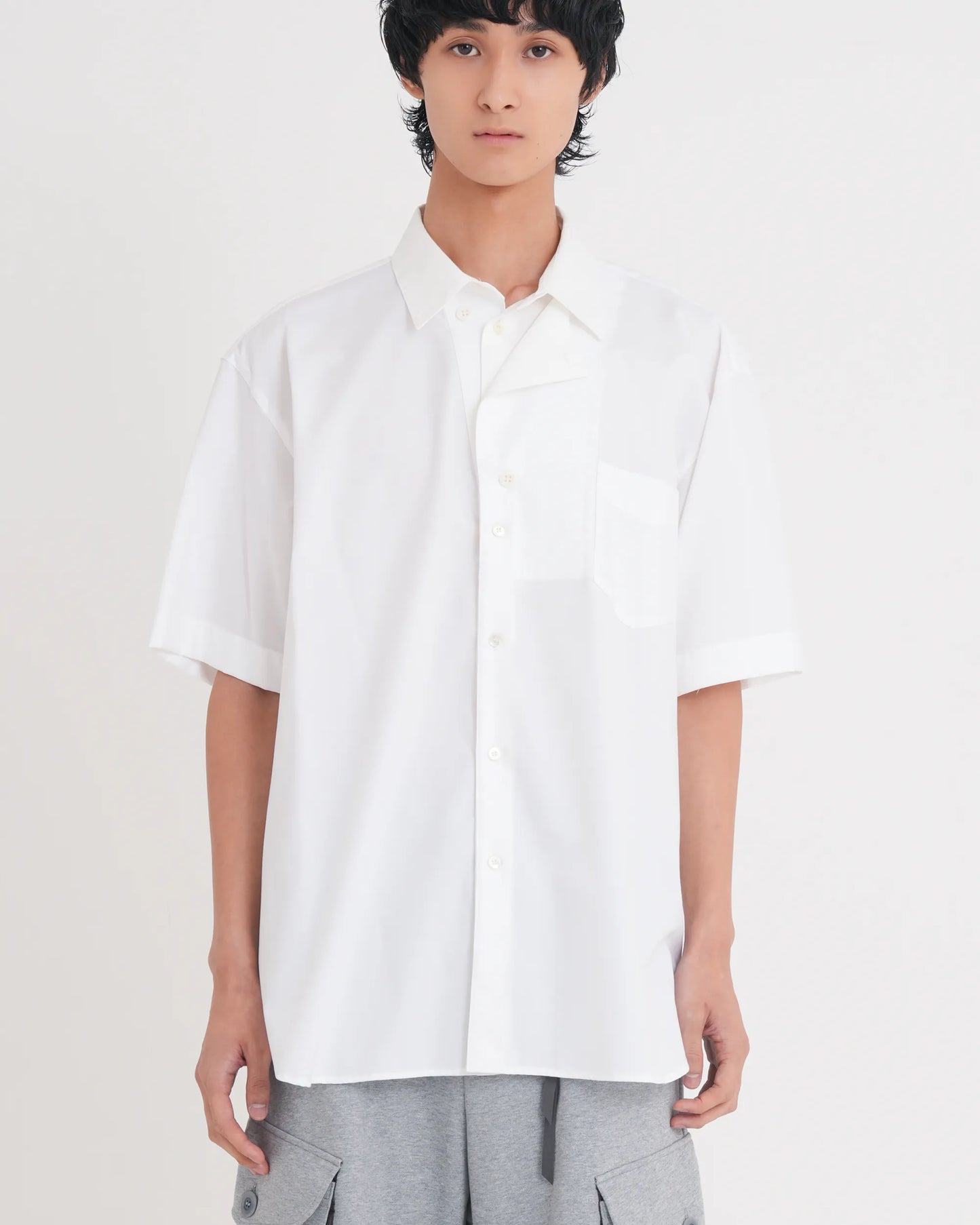 OXFORD LAYERED S/S SHIRT WHITE