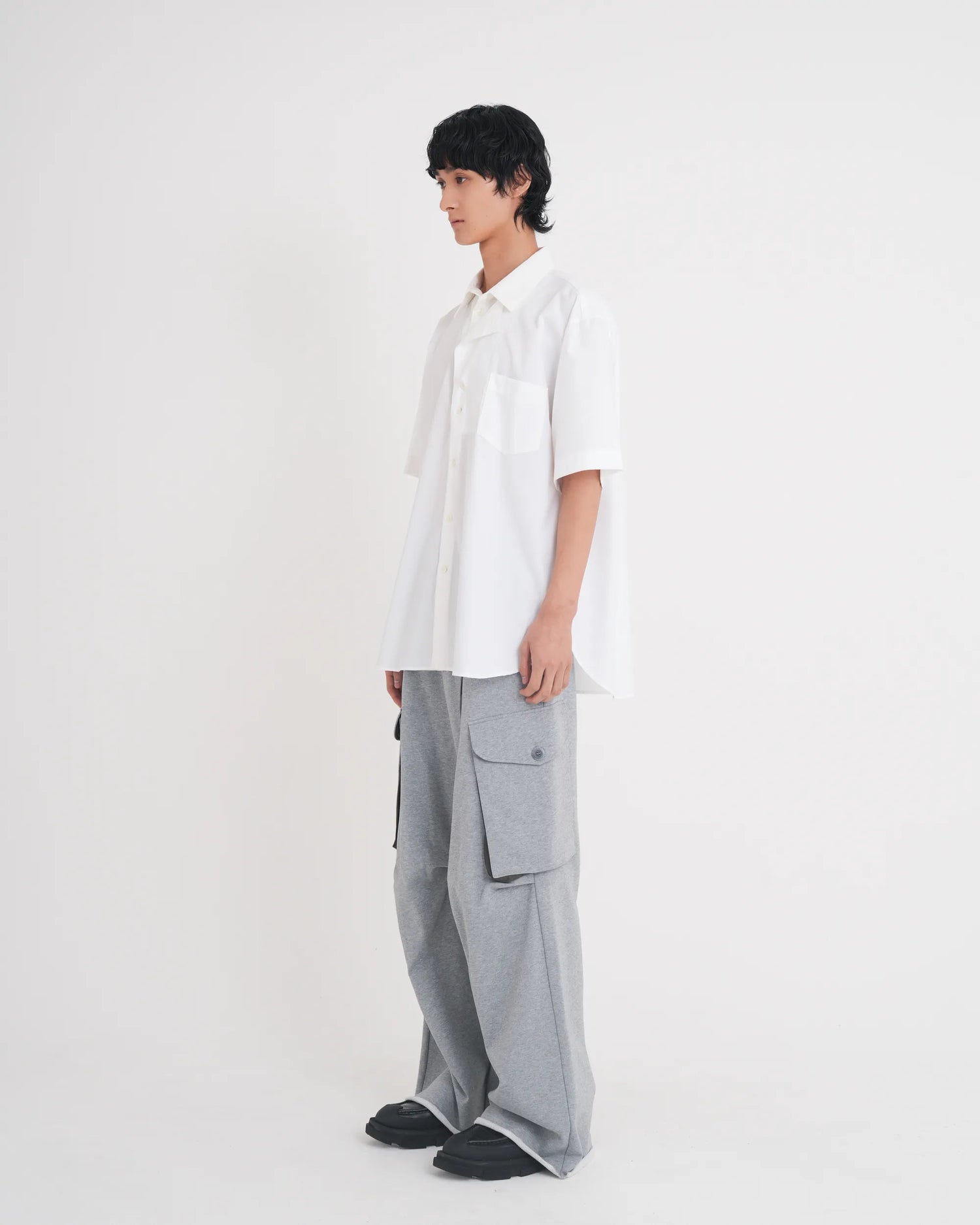 OXFORD LAYERED S/S SHIRT WHITE
