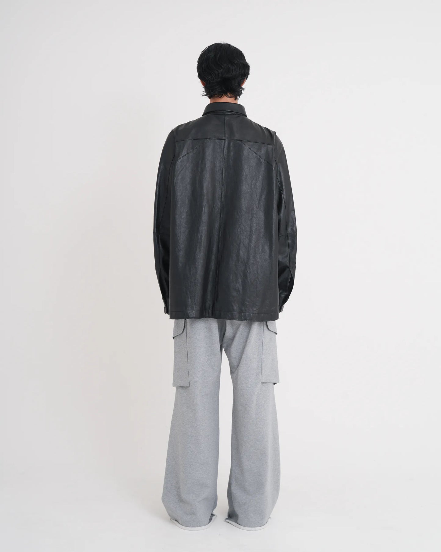 LEATHER PCS SHIRT BLACK