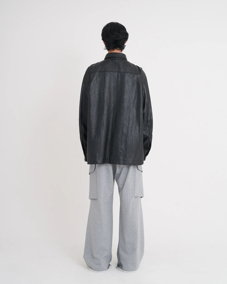 LEATHER PCS SHIRT BLACK
