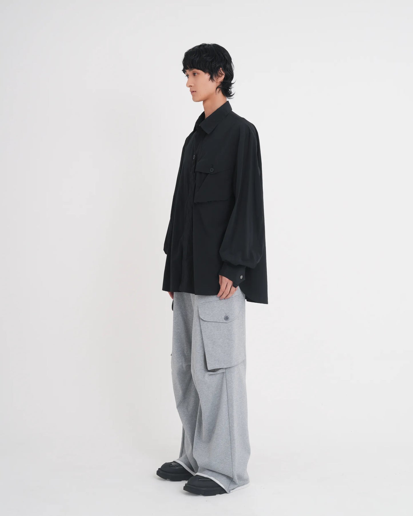 OVER CARGO SWEAT PANTS GREY