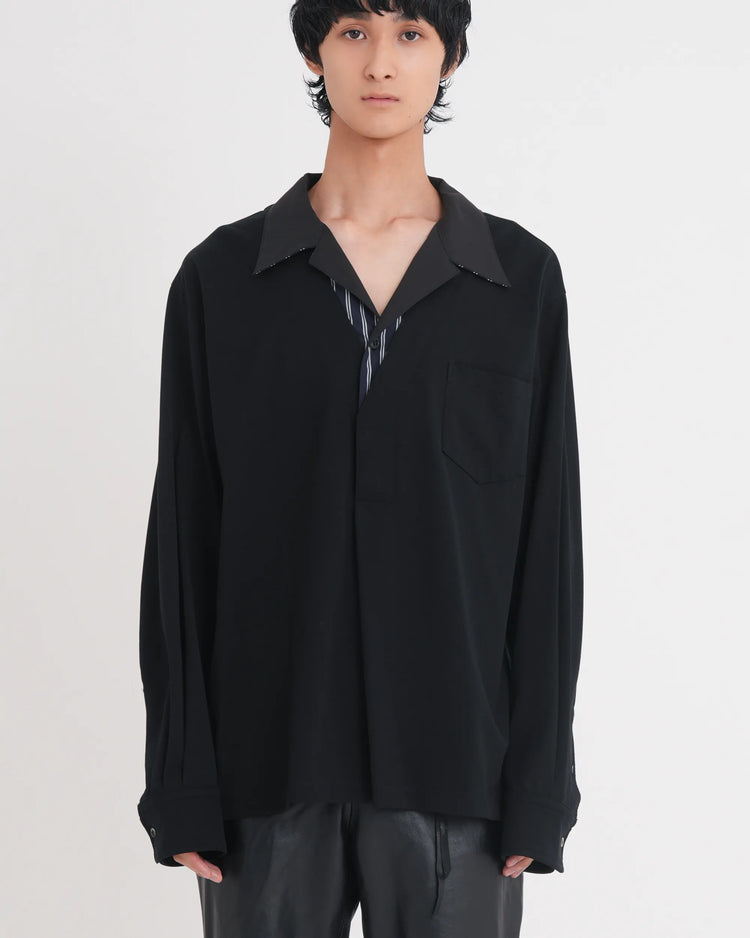 LAYERED L/S T-SHIRT BLACK
