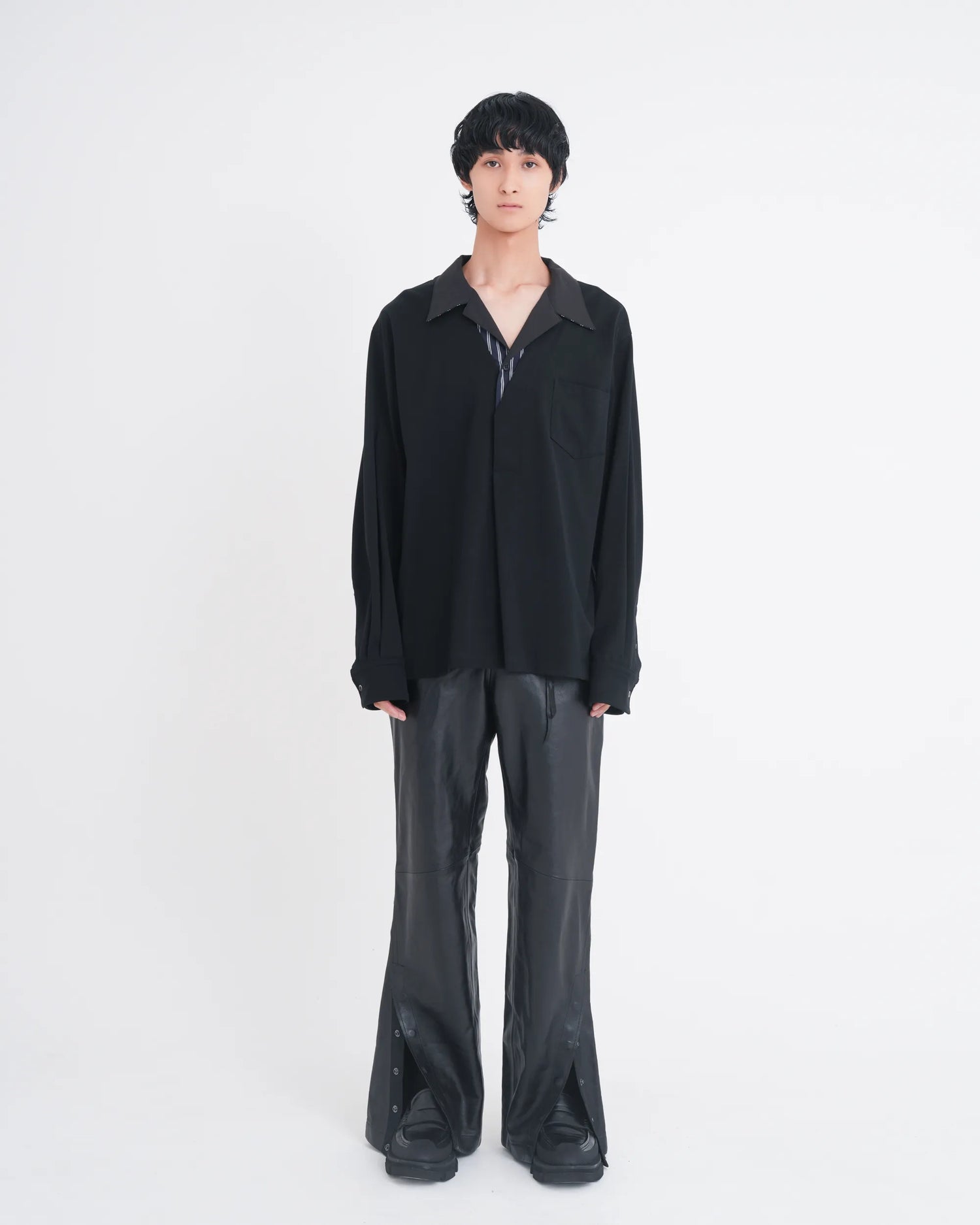 LAYERED L/S T-SHIRT BLACK