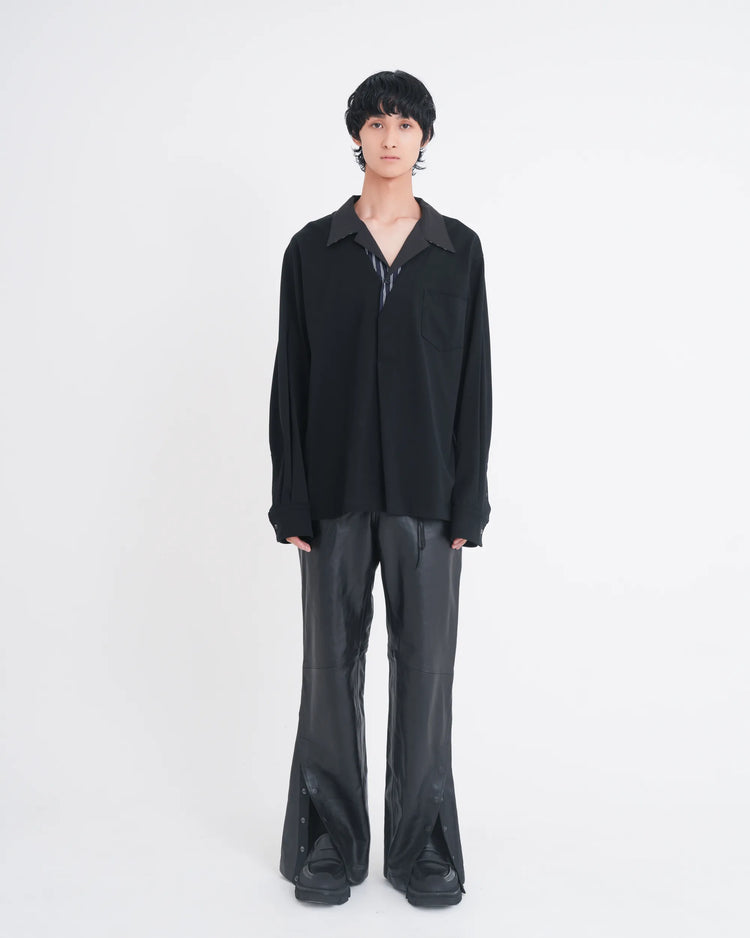 LAYERED L/S T-SHIRT BLACK