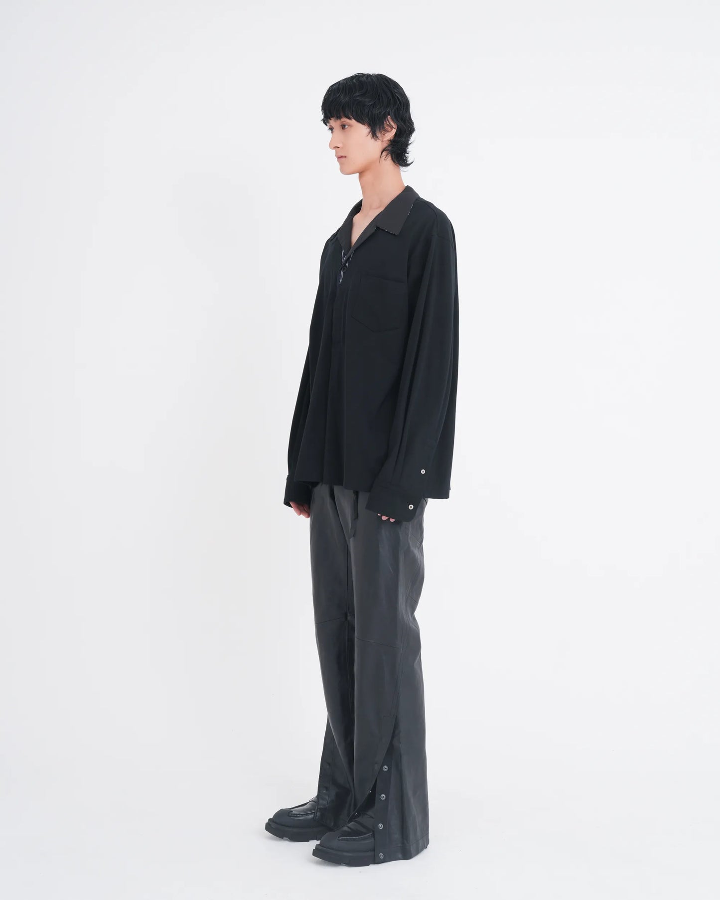 LAYERED L/S T-SHIRT BLACK