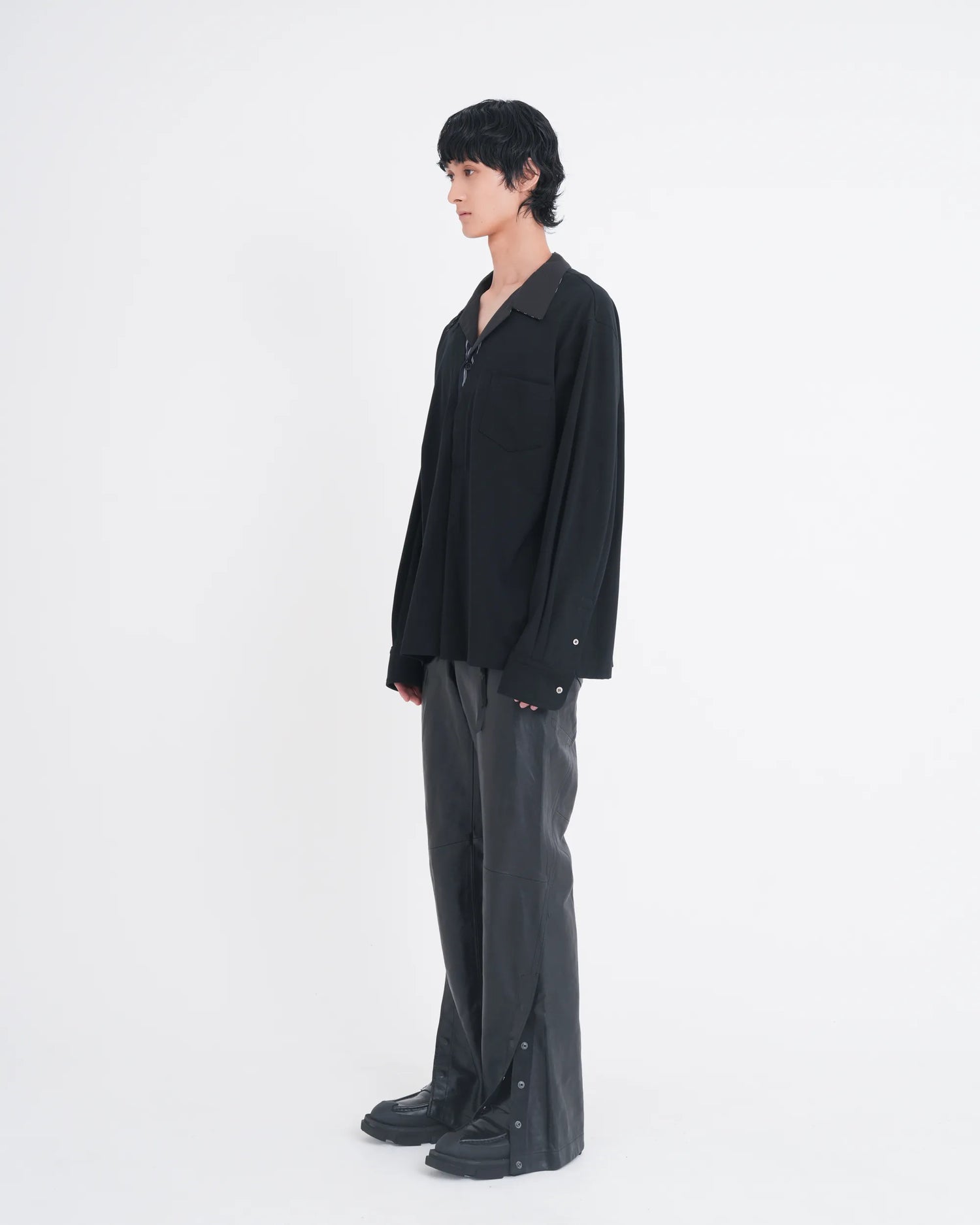 LAYERED L/S T-SHIRT BLACK