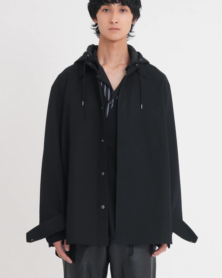 HOODED SHIRT BLACK