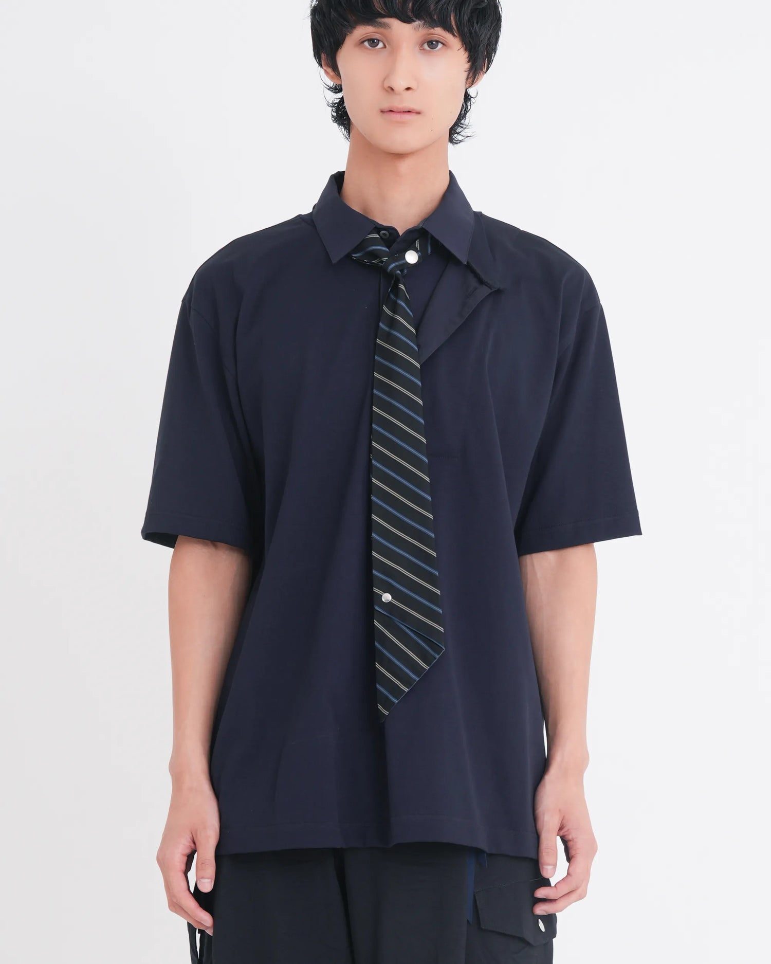 LAYERED S/S T-SHIRT NAVY