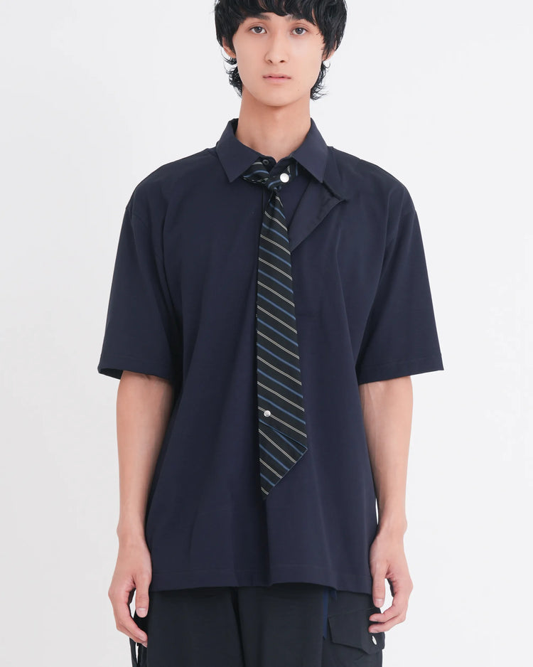 LAYERED S/S T-SHIRT NAVY