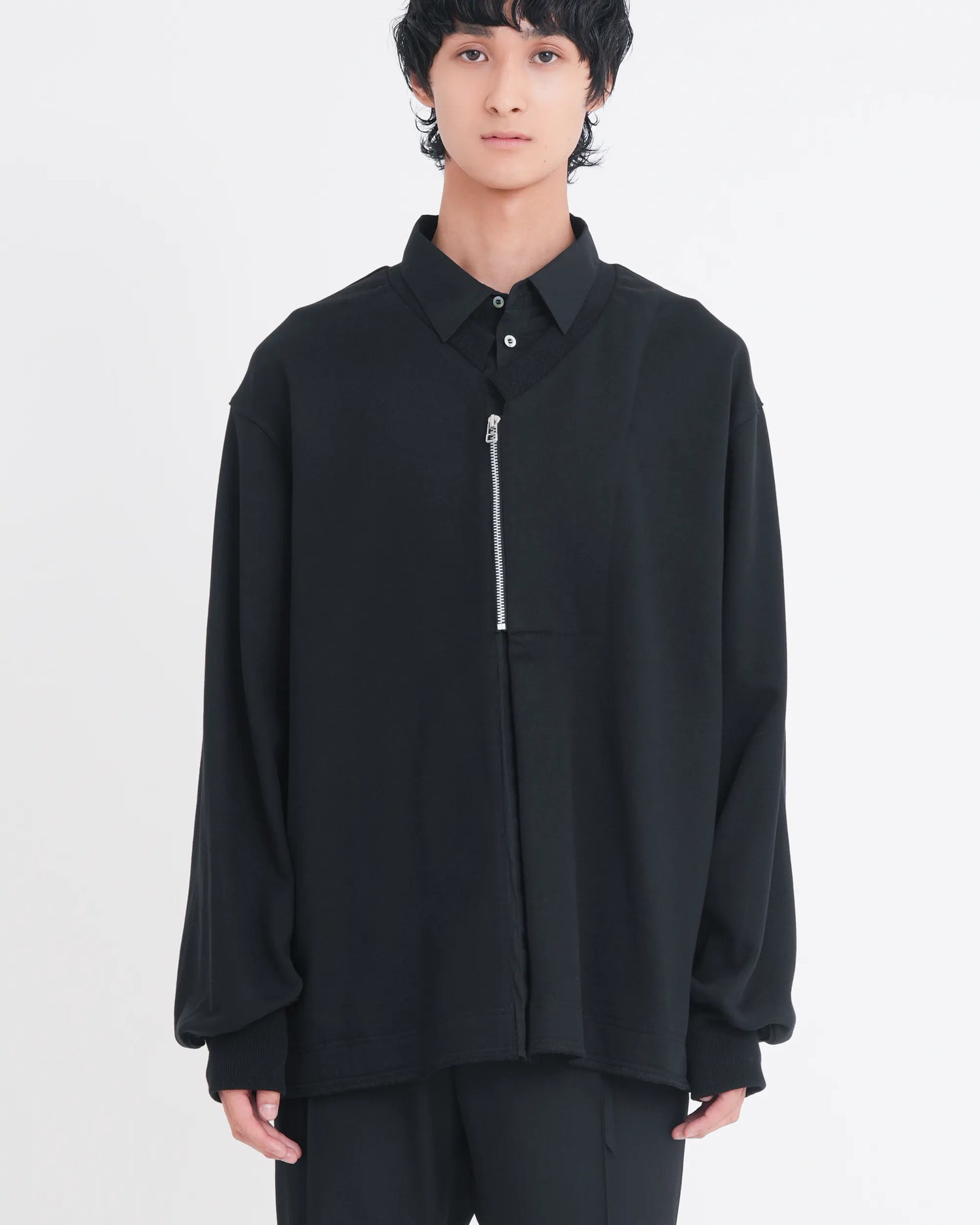 LAYERED SWEATSHIRT BLACK