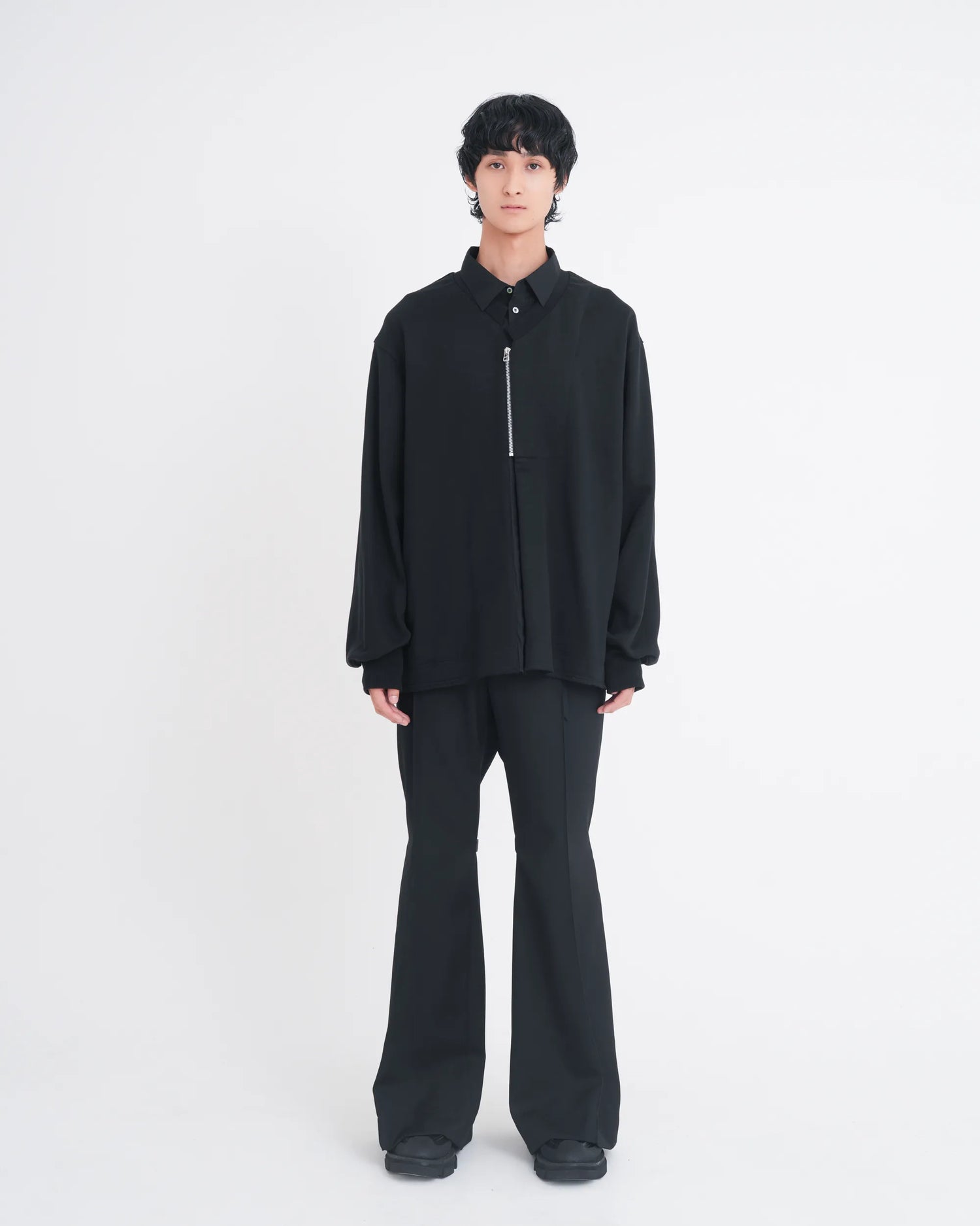 LAYERED SWEATSHIRT BLACK