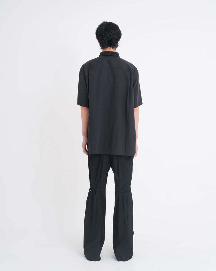 OXFORD LAYERED S/S SHIRT BLACK