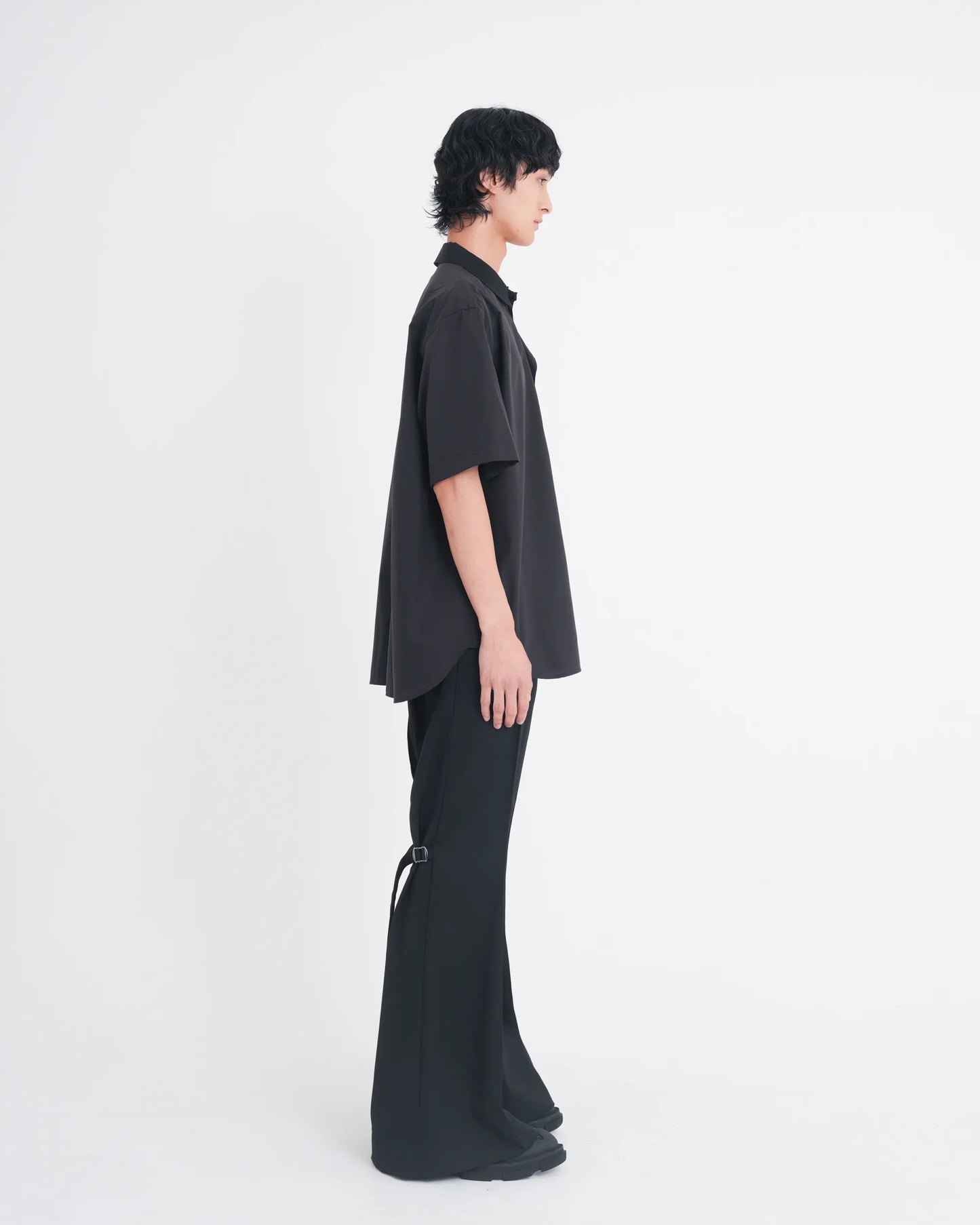 OXFORD LAYERED S/S SHIRT BLACK