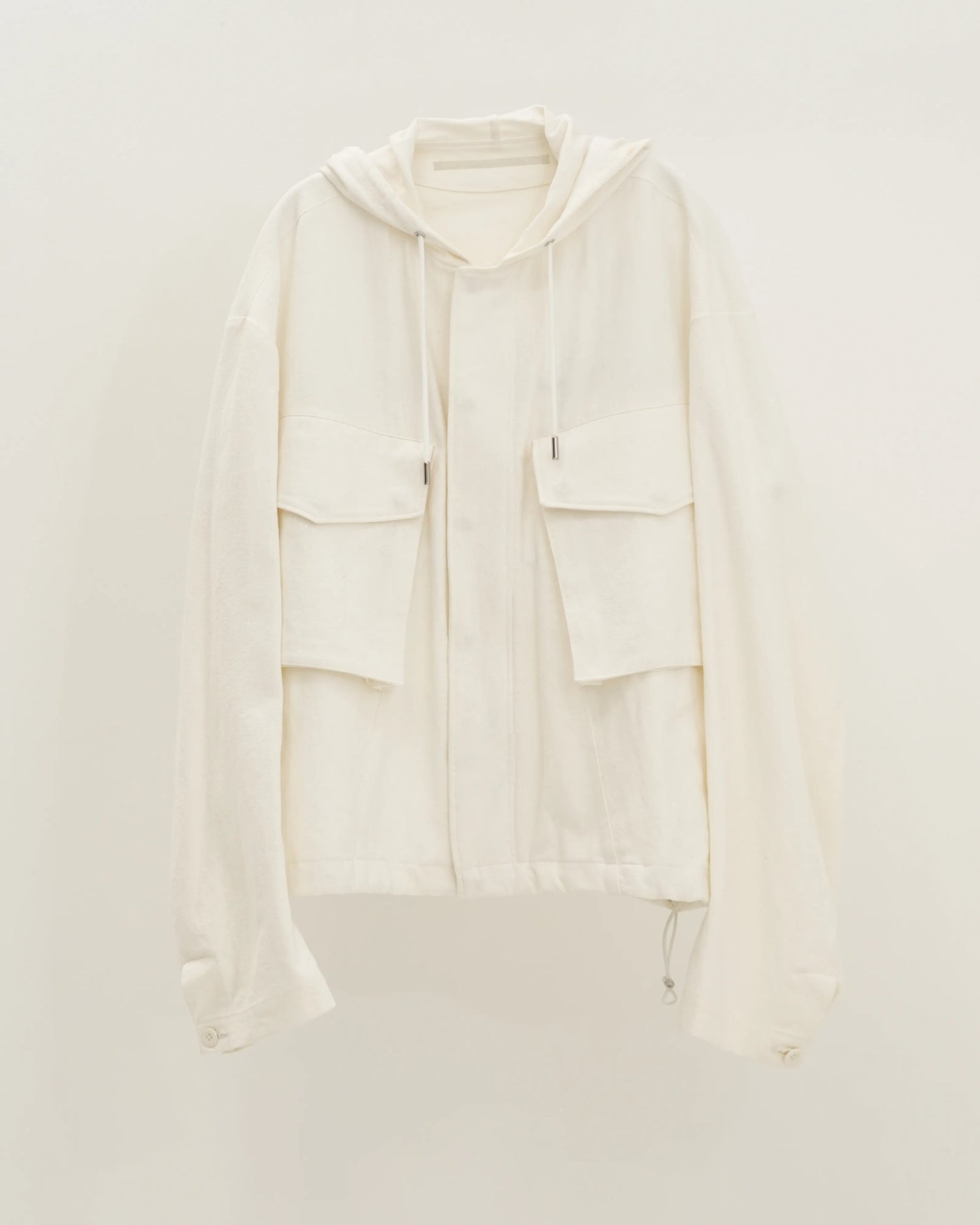 NEP SILK HOOD BLOUSON WHITE