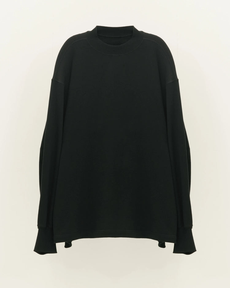 SIDE SEAM POCKET SWEATSHIRT BLACK