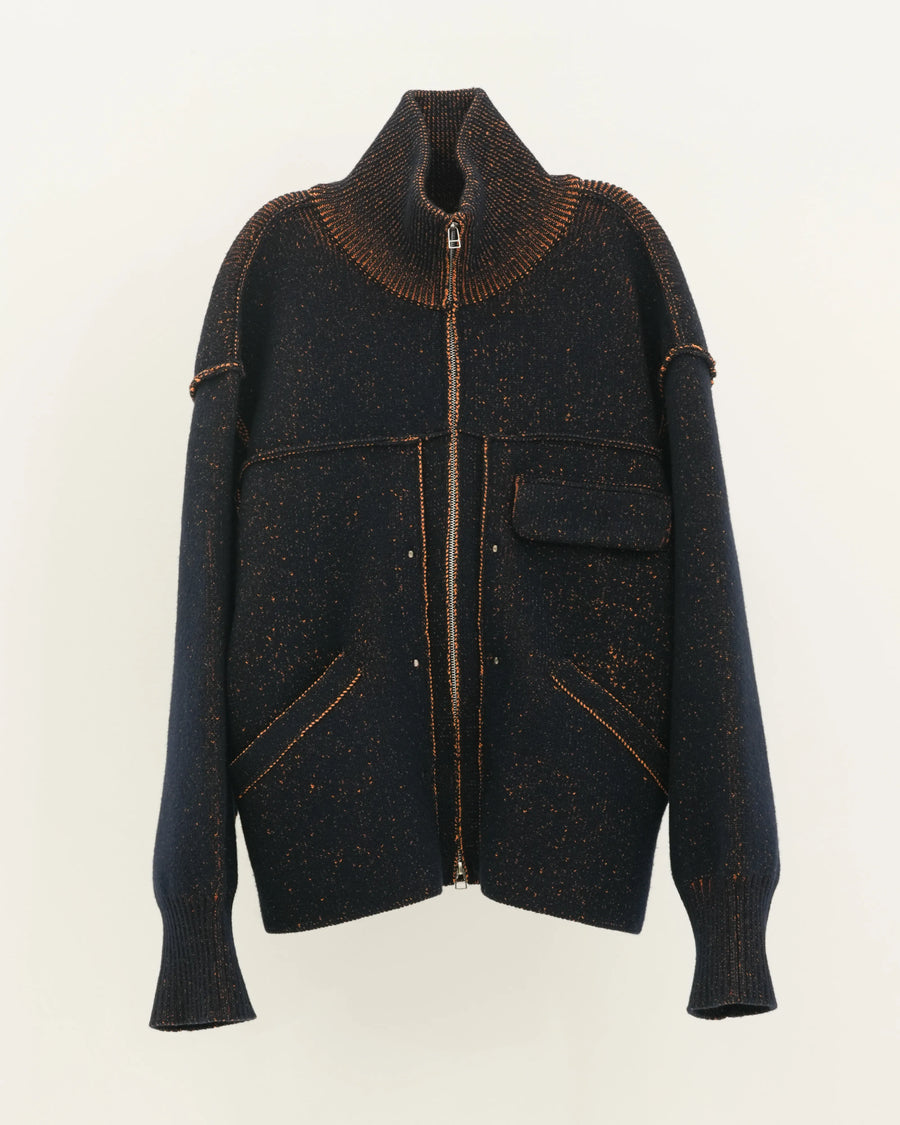 KNIT 11MJZ JACKET NAVY