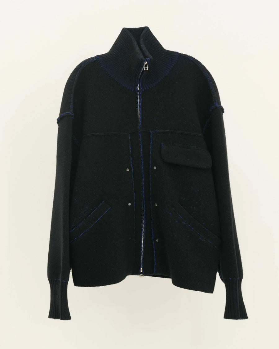KNIT 11MJZ JACKET BLACK