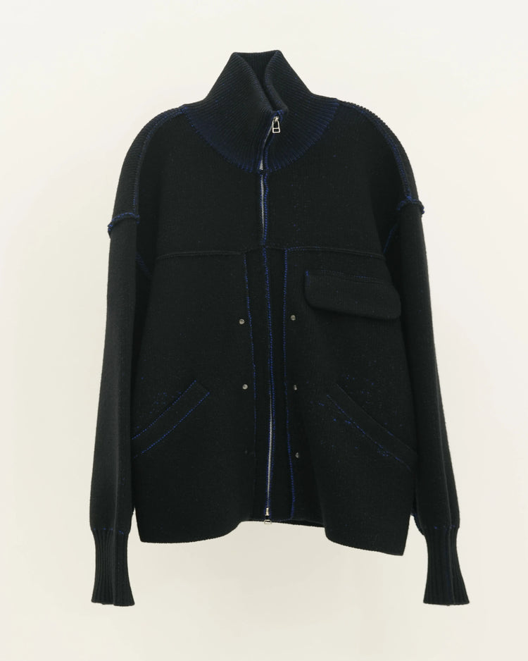 KNIT 11MJZ JACKET BLACK