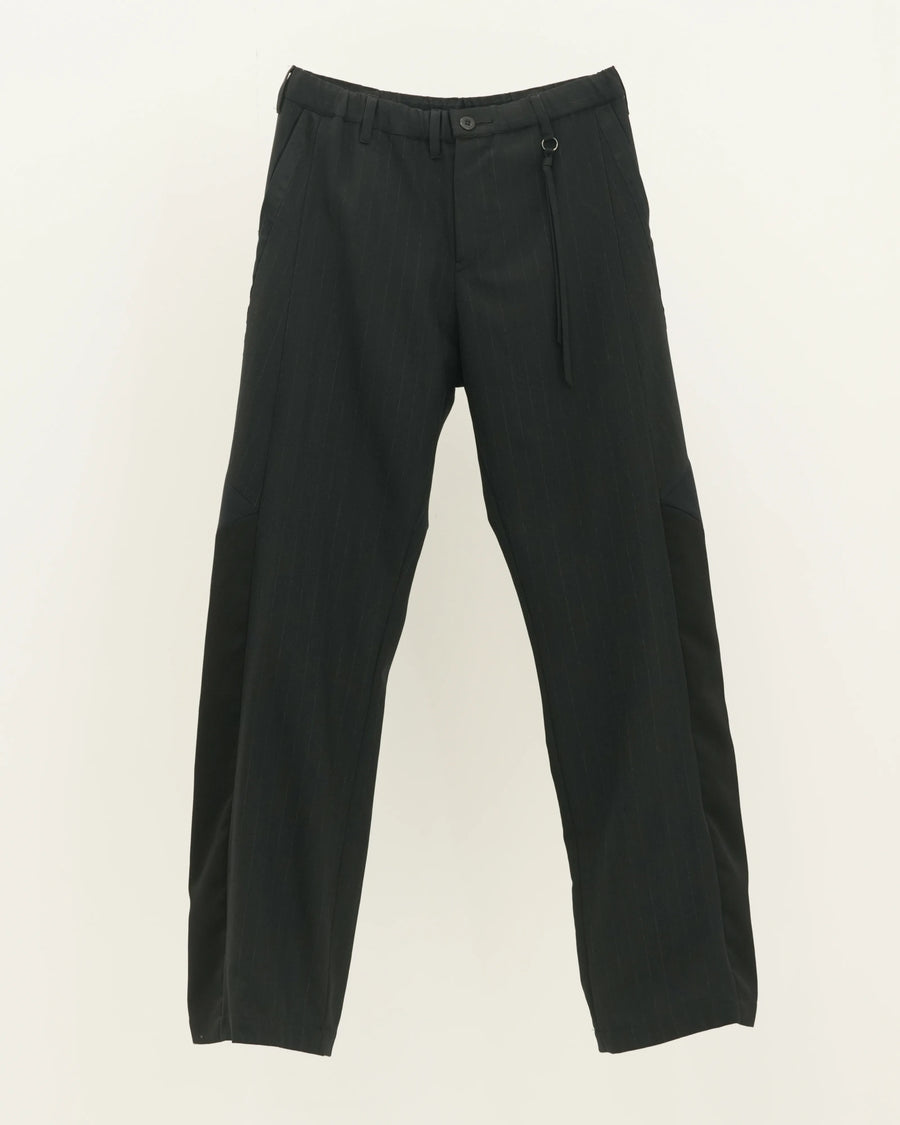 CHALK STRIPE TRACK PANTS BLACK