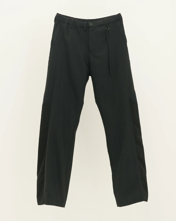 CHALK STRIPE TRACK PANTS BLACK