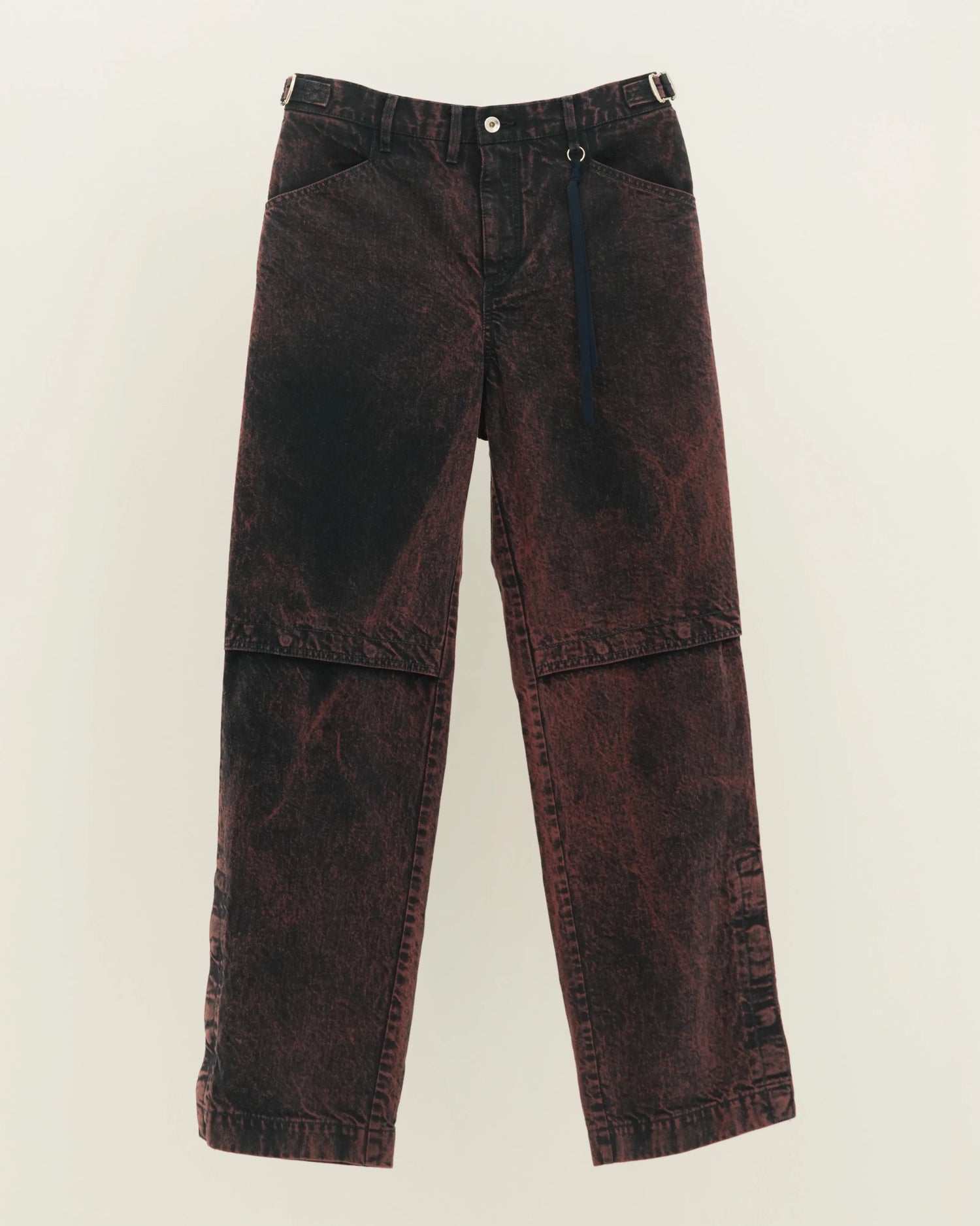 KNEE TUCK DENIM PANTS NAVY