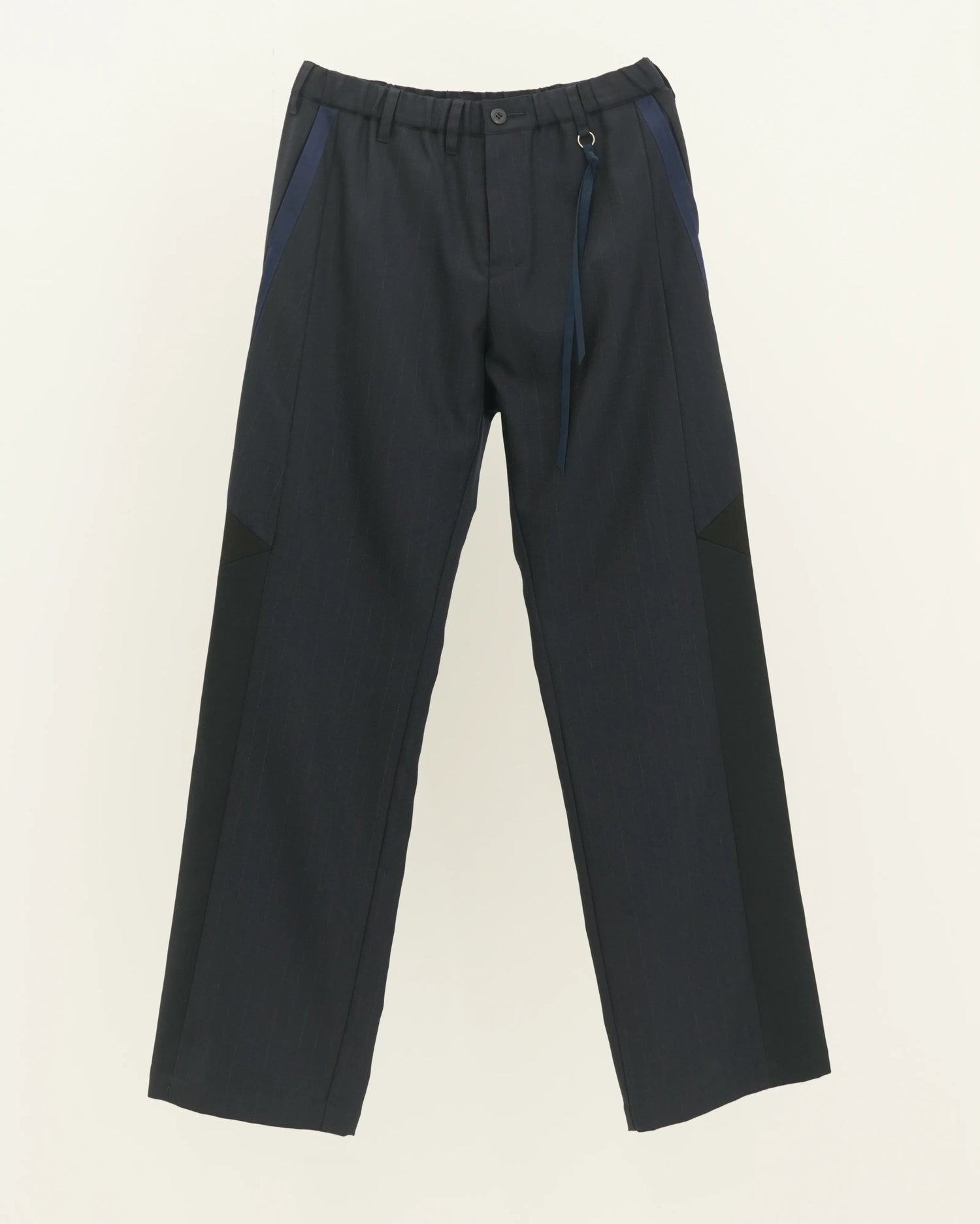 CHALK STRIPE TRACK PANTS NAVY