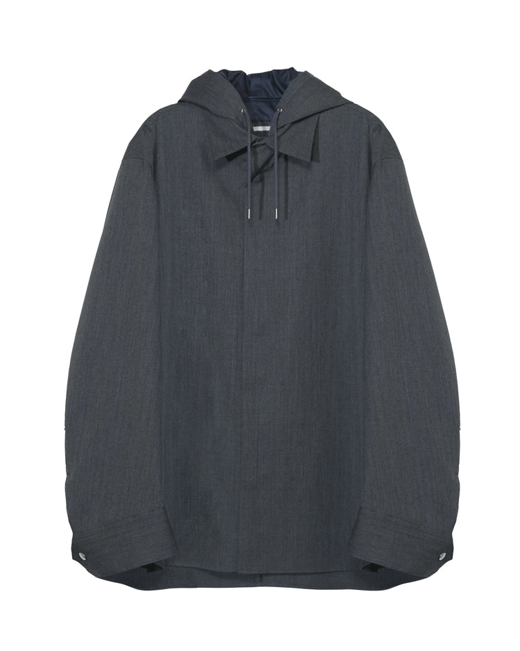 HOODED SHIRT GREY