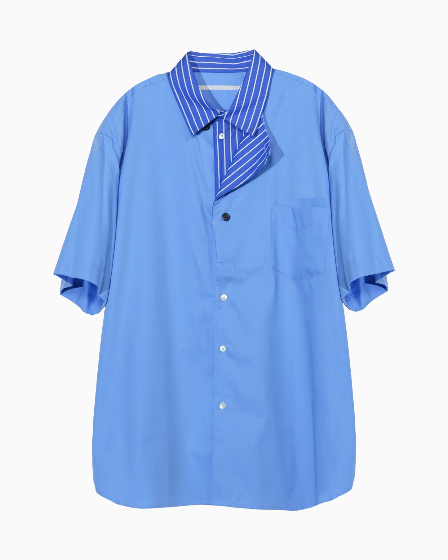 OXFORD LAYERED S/S SHIRT BLUE