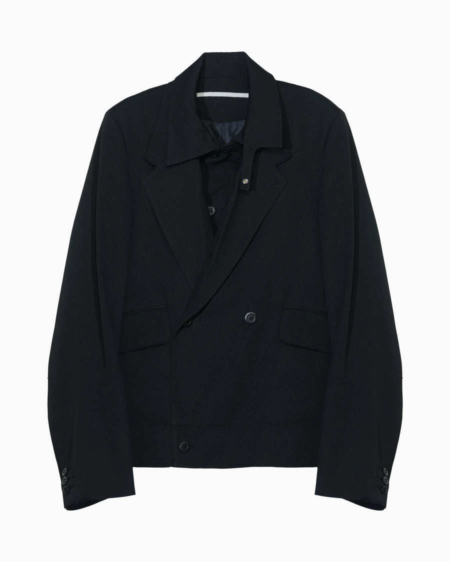 DOUBLE - BREASTED DECK JACKET BLACK