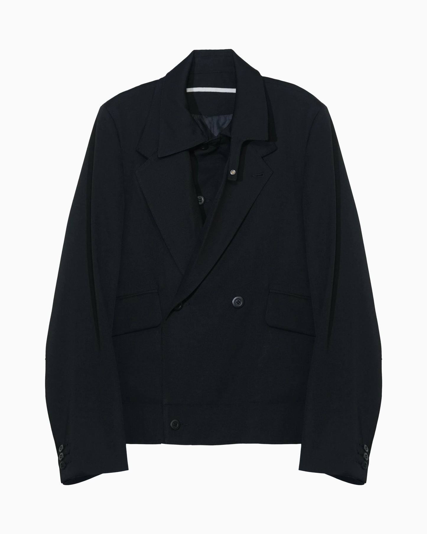 DOUBLE - BREASTED DECK JACKET BLACK
