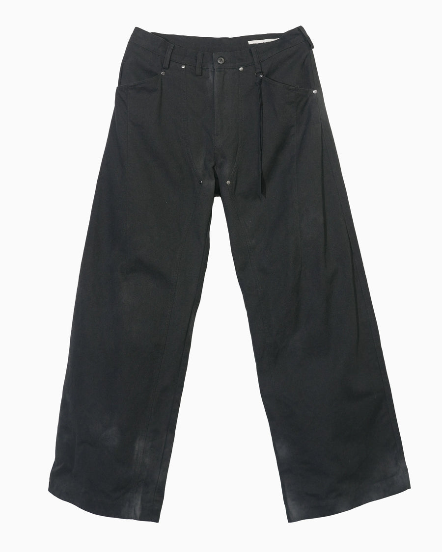 DOUBLE KNEE PANTS BLACK