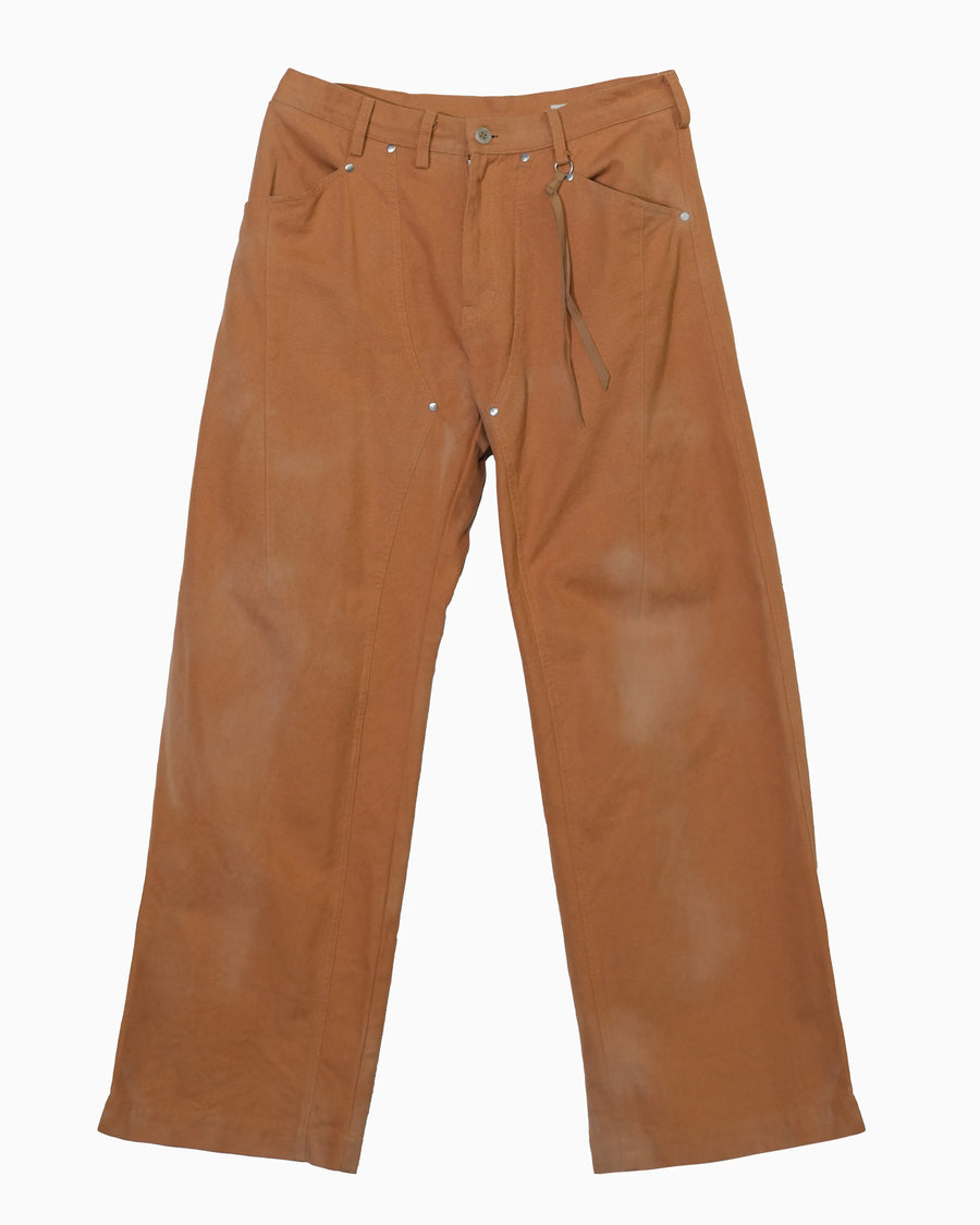 DOUBLE KNEE PANTS YELLOW BROWN