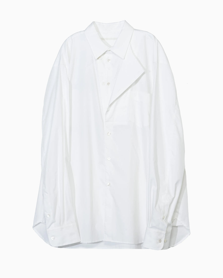 OXFORD LAYERED SHIRT WHITE