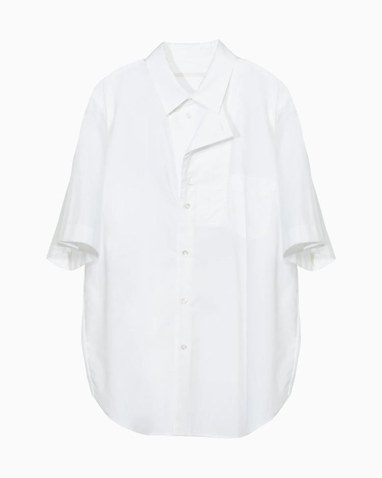 OXFORD LAYERED S/S SHIRT WHITE