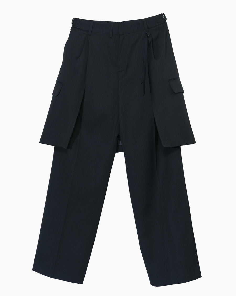 BUM FLAP JACKET SLACKS BLACK