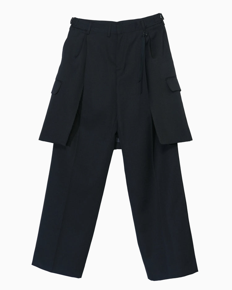 BUM FLAP JACKET SLACKS BLACK