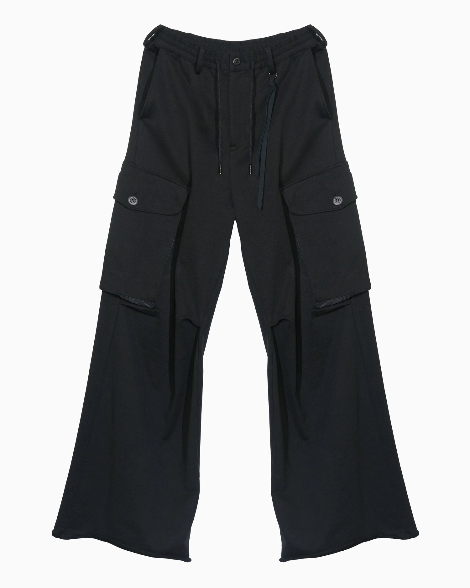 OVER CARGO SWEAT PANTS BLACK