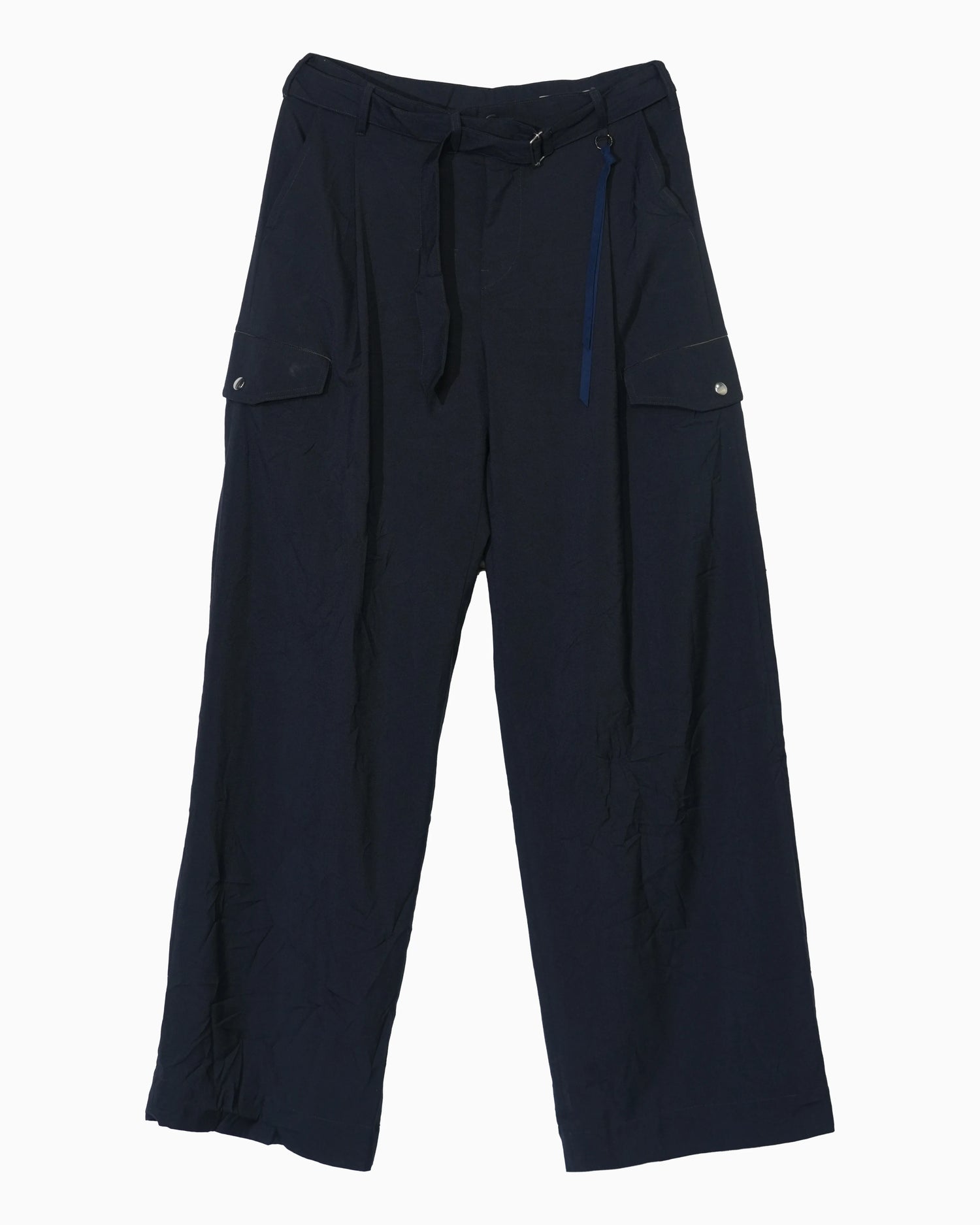 WRINKLED F-1B SLACKS NAVY